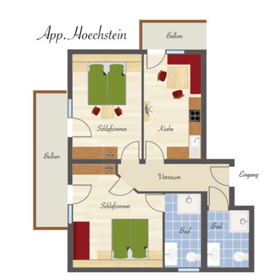 Apartement plan Höchstein