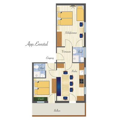 Appartementplan Ennstal