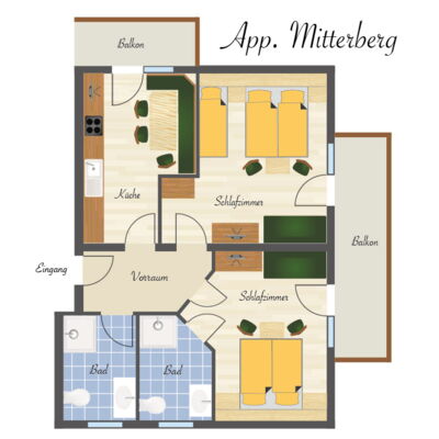 Appartement plan Mitterberg